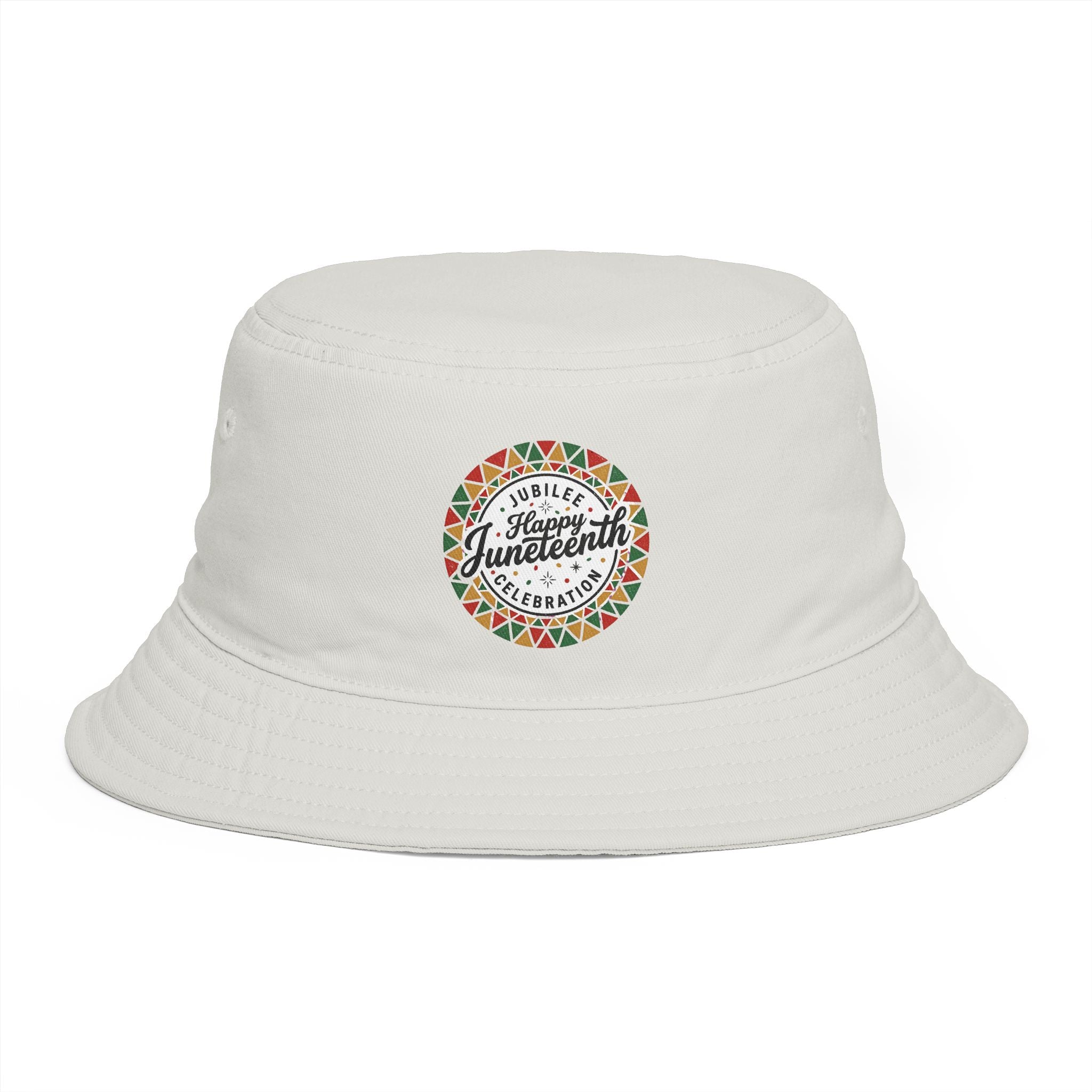 Juneteenth Celebration Bucket Hat — "Happy Juneteenth" Rust Sun Hat