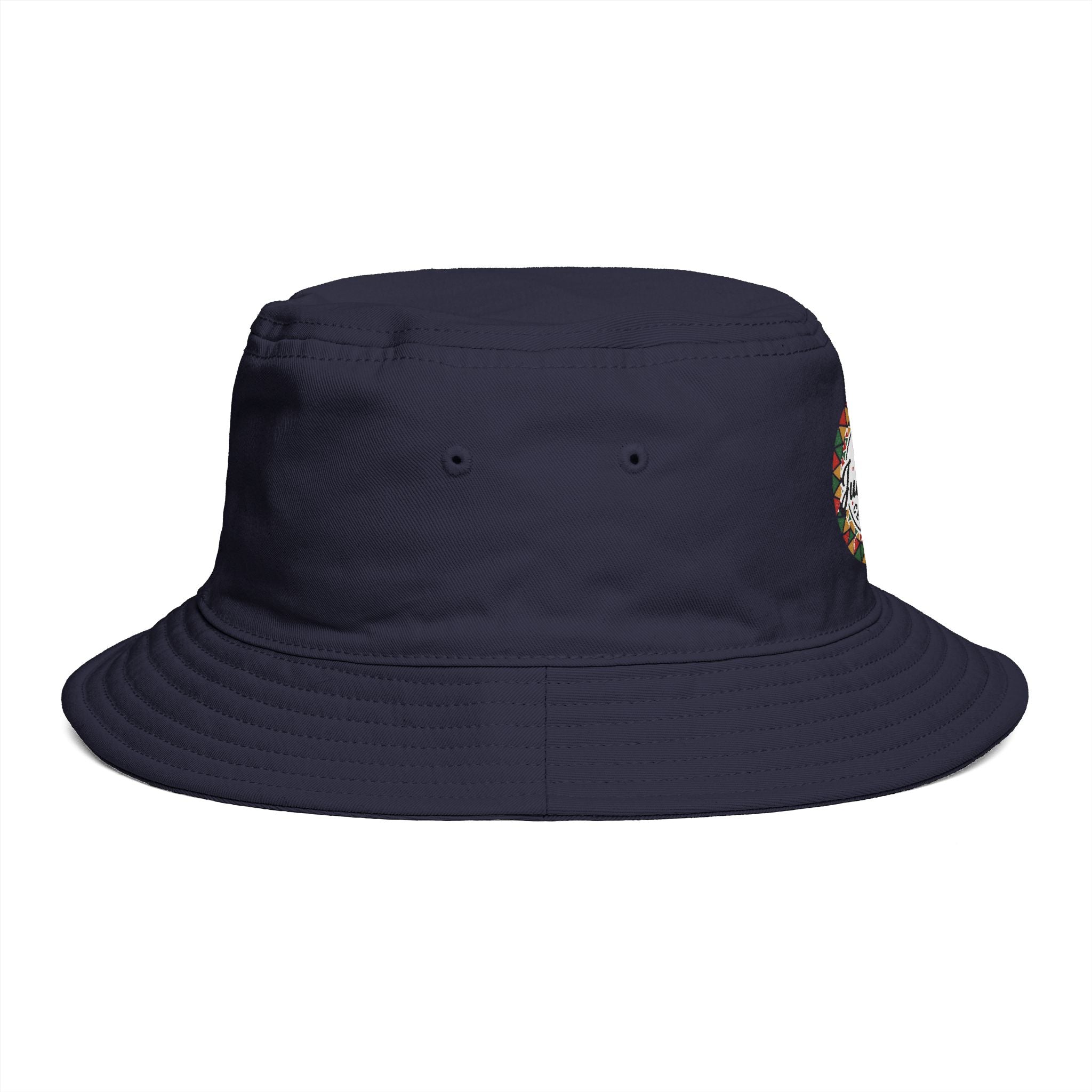 Juneteenth Celebration Bucket Hat — "Happy Juneteenth" Rust Sun Hat