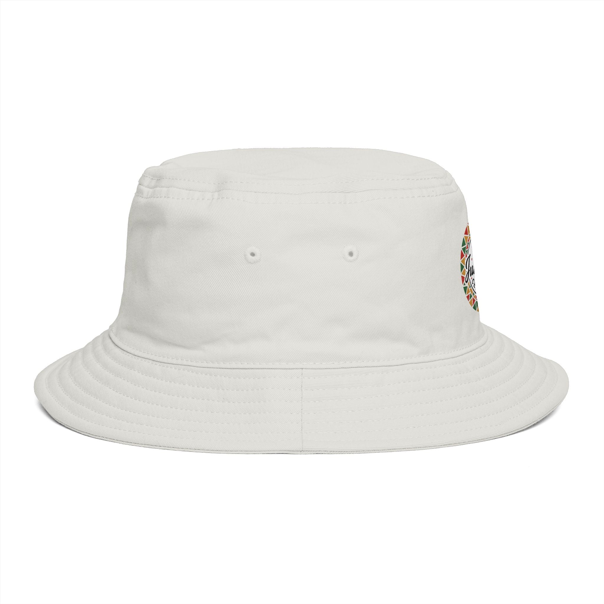 Juneteenth Celebration Bucket Hat — "Happy Juneteenth" Rust Sun Hat