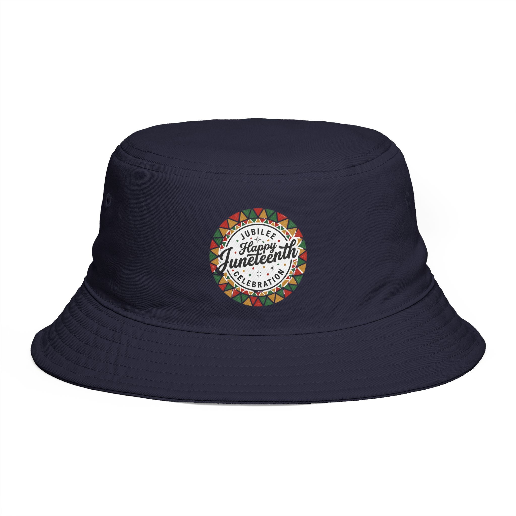 Juneteenth Celebration Bucket Hat — "Happy Juneteenth" Rust Sun Hat