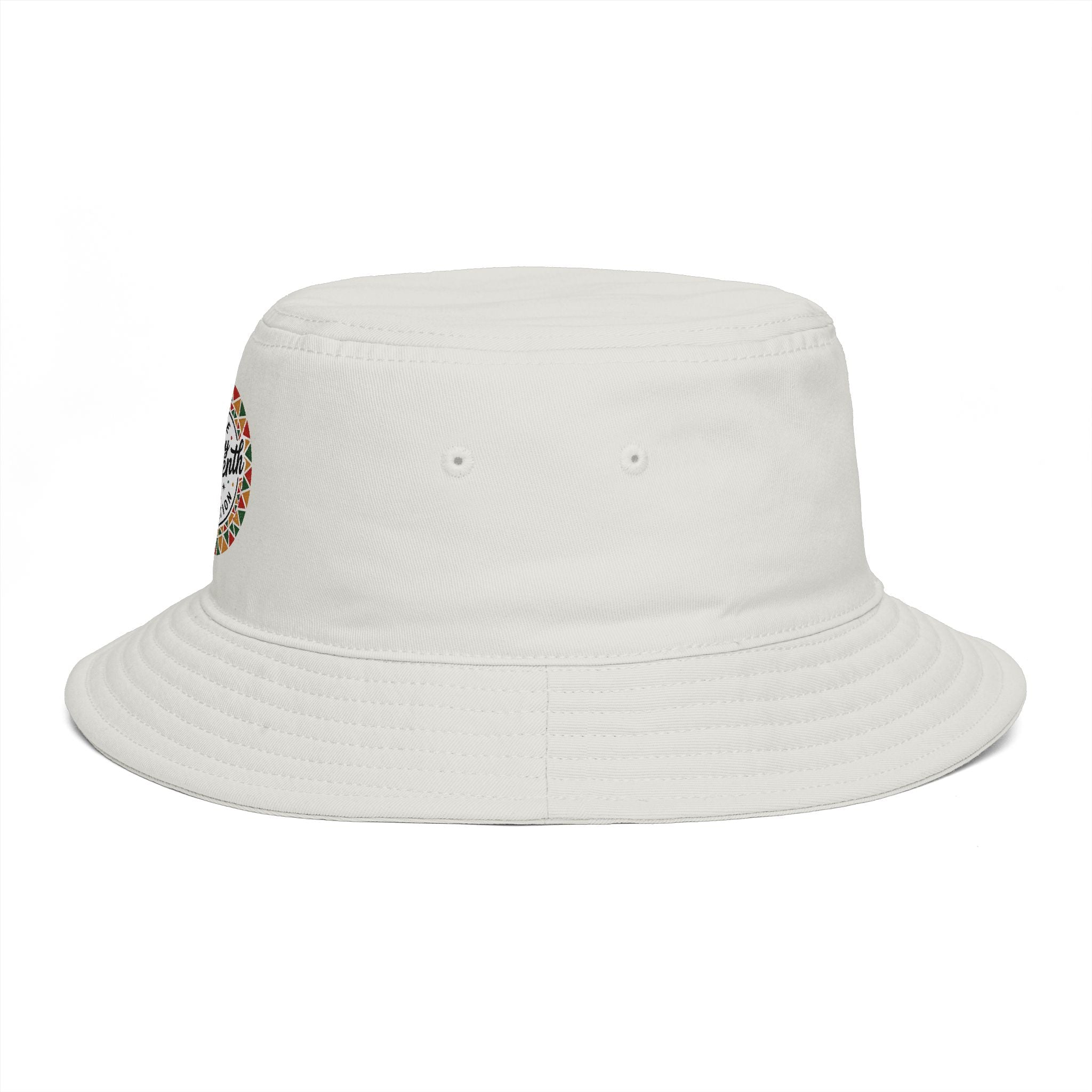 Juneteenth Celebration Bucket Hat — "Happy Juneteenth" Rust Sun Hat