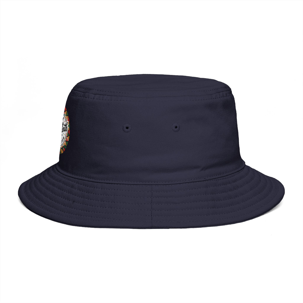 Juneteenth Celebration Bucket Hat — "Happy Juneteenth" Rust Sun Hat