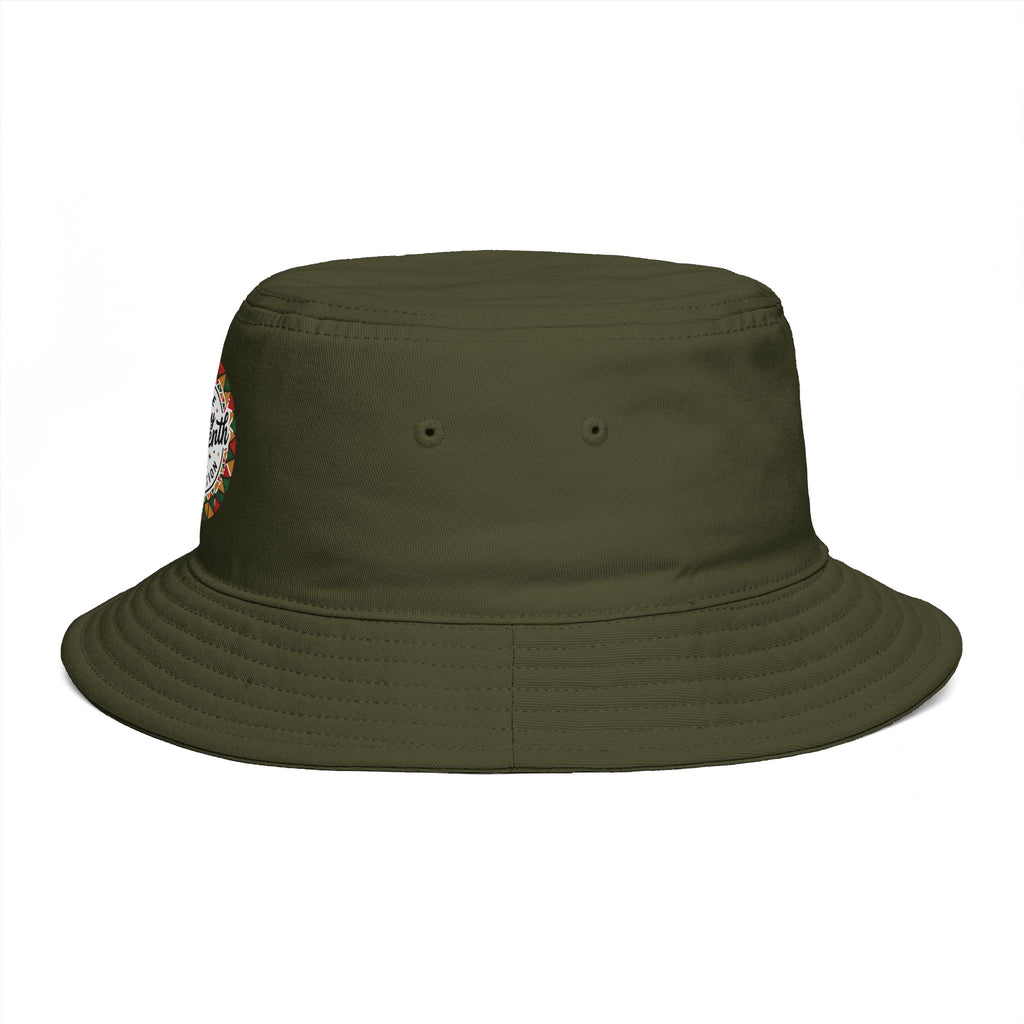 Juneteenth Celebration Bucket Hat — "Happy Juneteenth" Rust Sun Hat