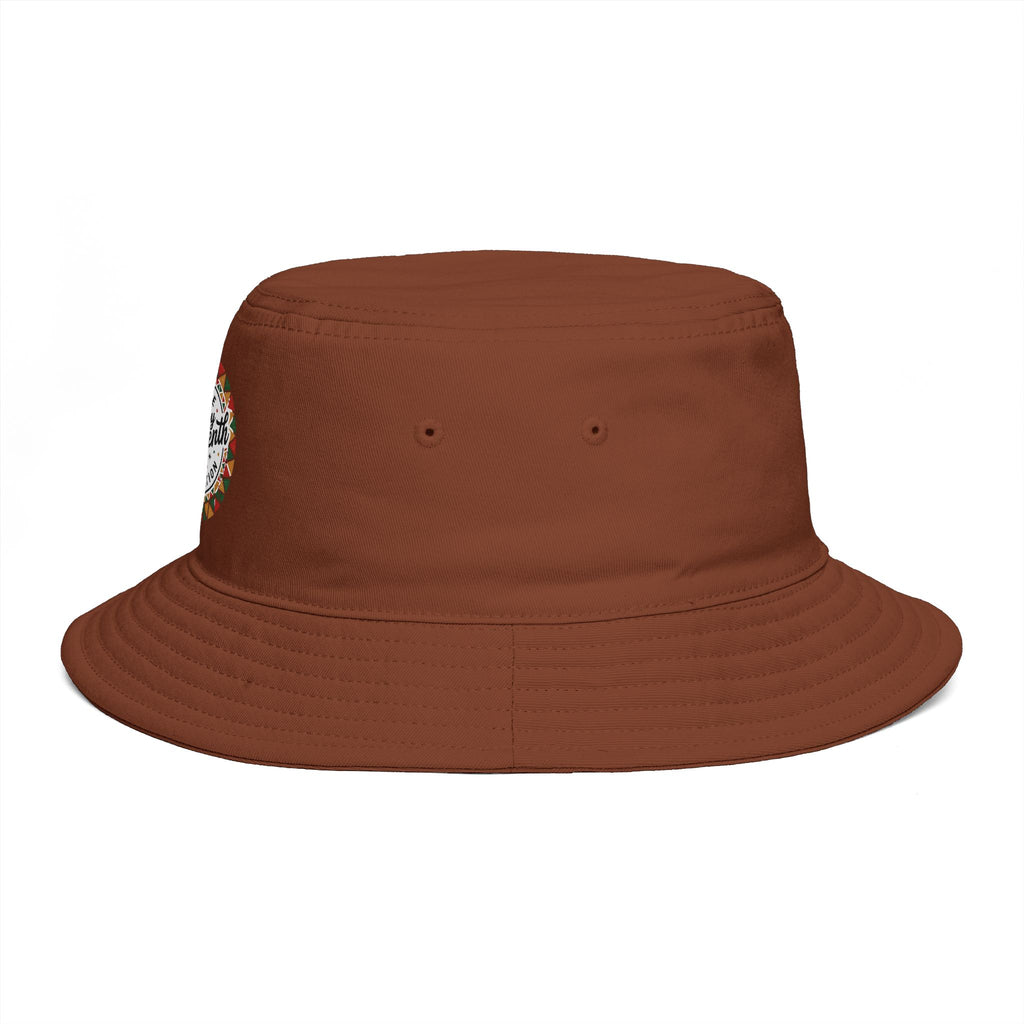 Juneteenth Celebration Bucket Hat — "Happy Juneteenth" Rust Sun Hat