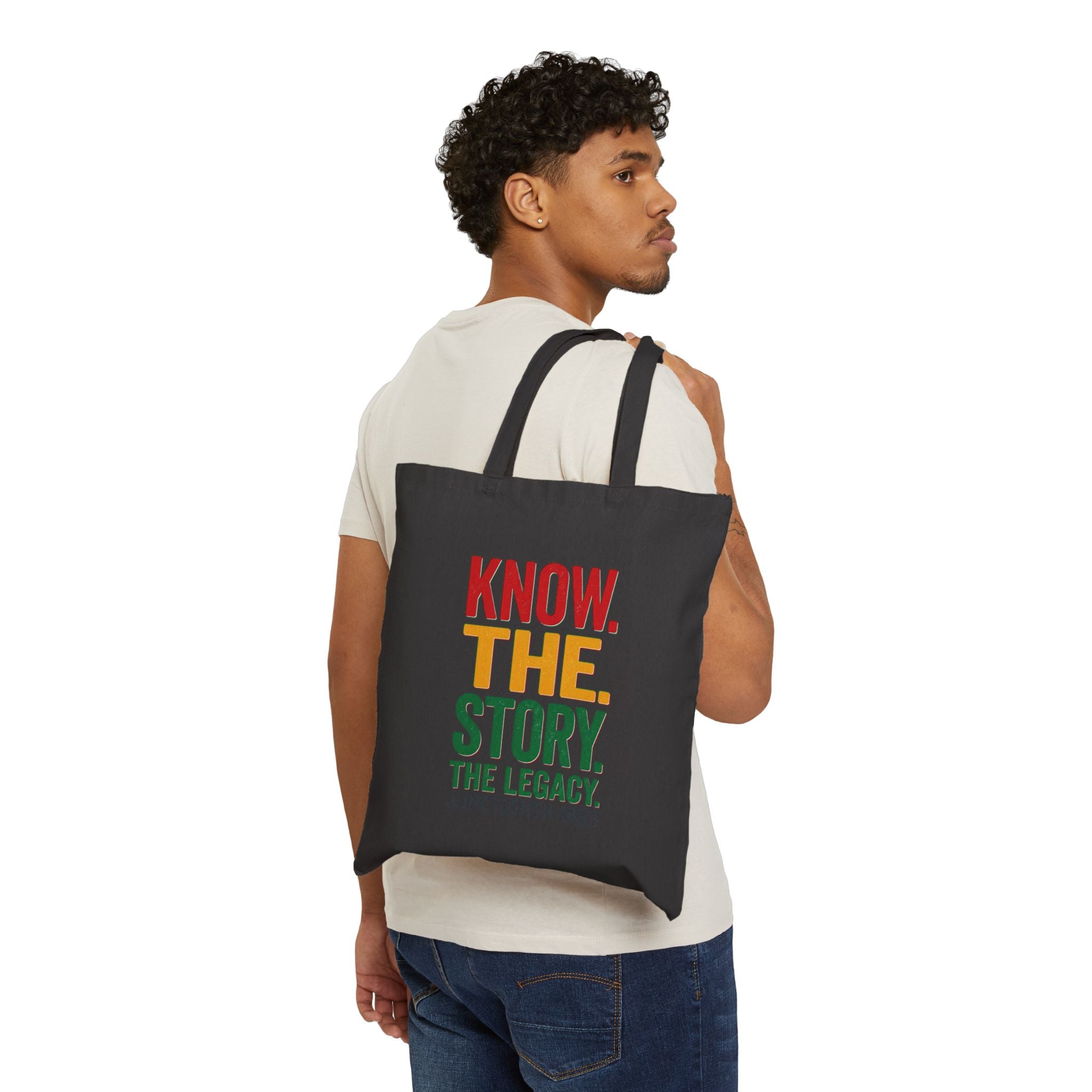 Juneteenth Celebration Cotton Canvas Tote — 'Carry Out' Celebration Bag