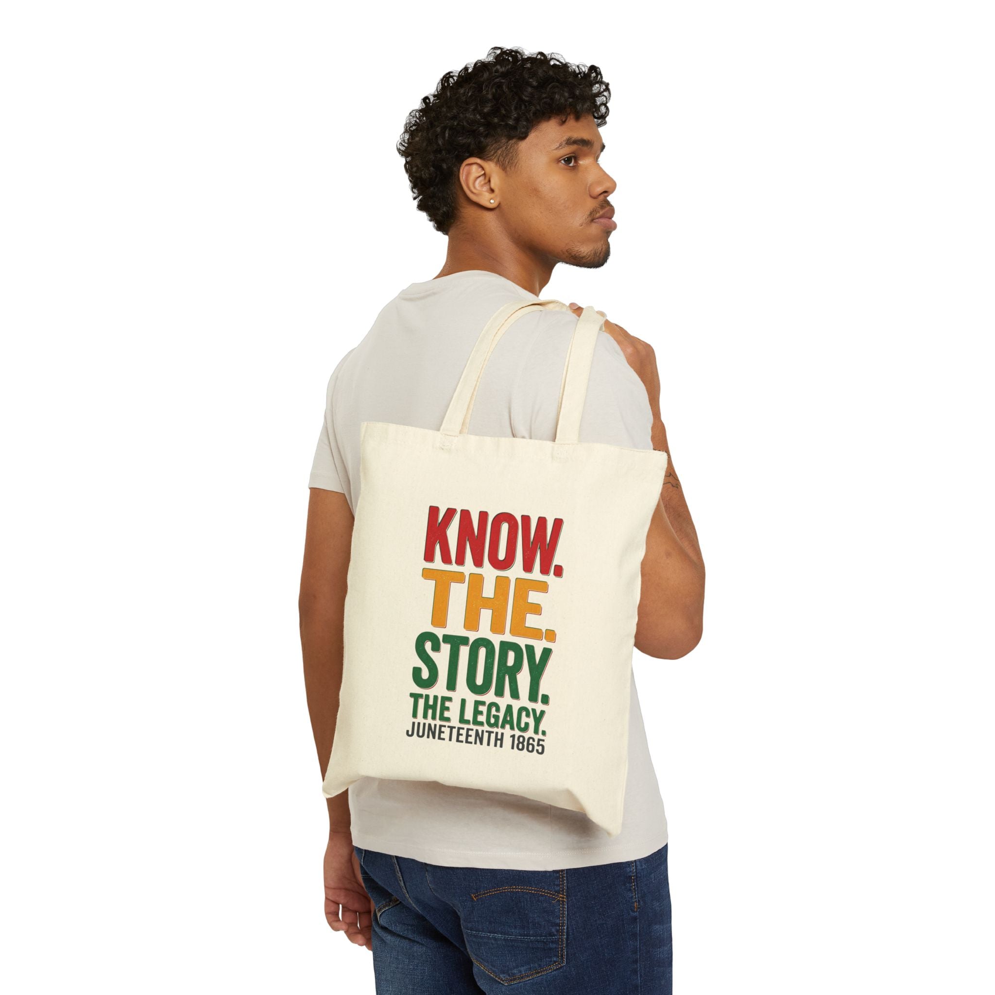 Juneteenth Celebration Cotton Canvas Tote — 'Carry Out' Celebration Bag