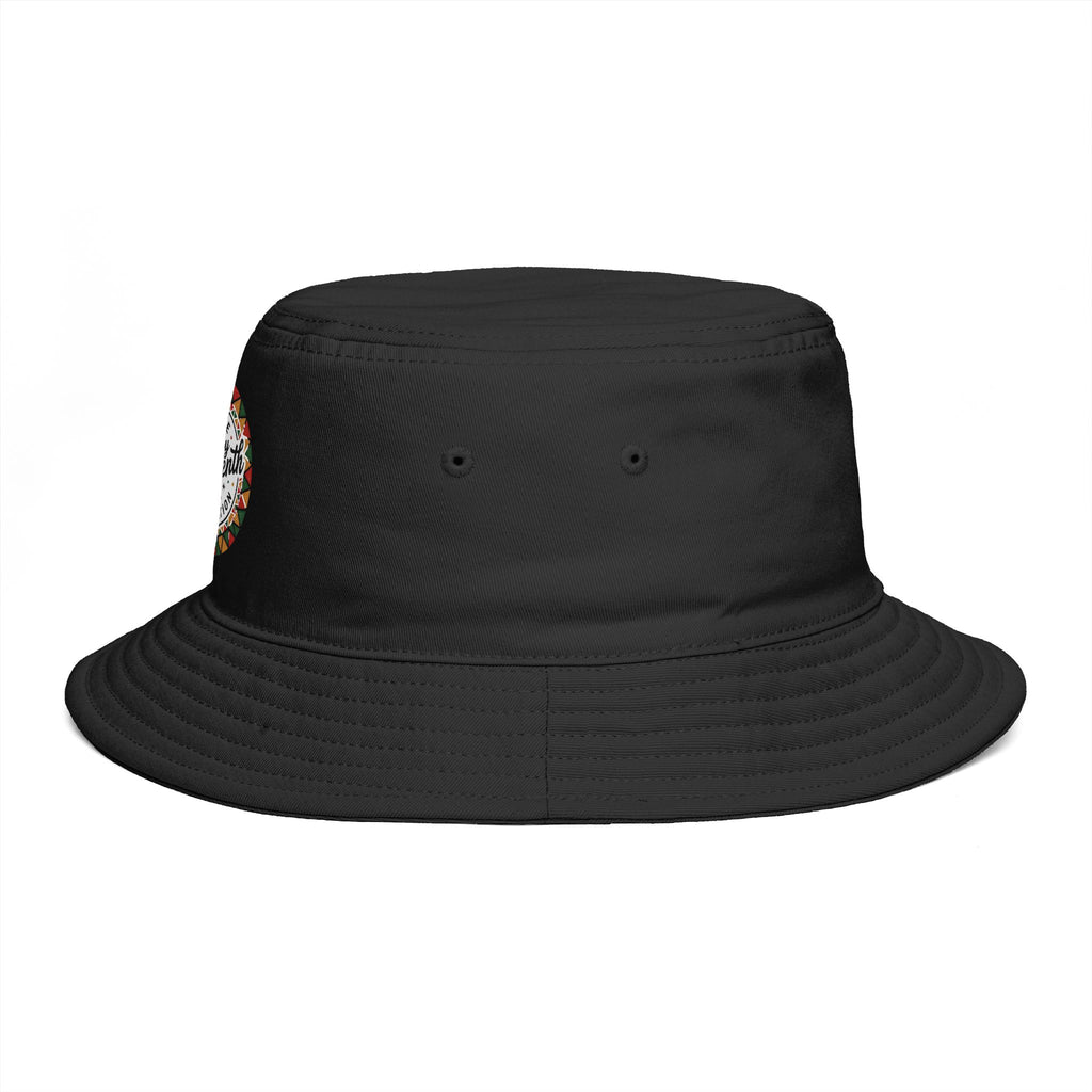 Juneteenth Celebration Bucket Hat — "Happy Juneteenth" Rust Sun Hat