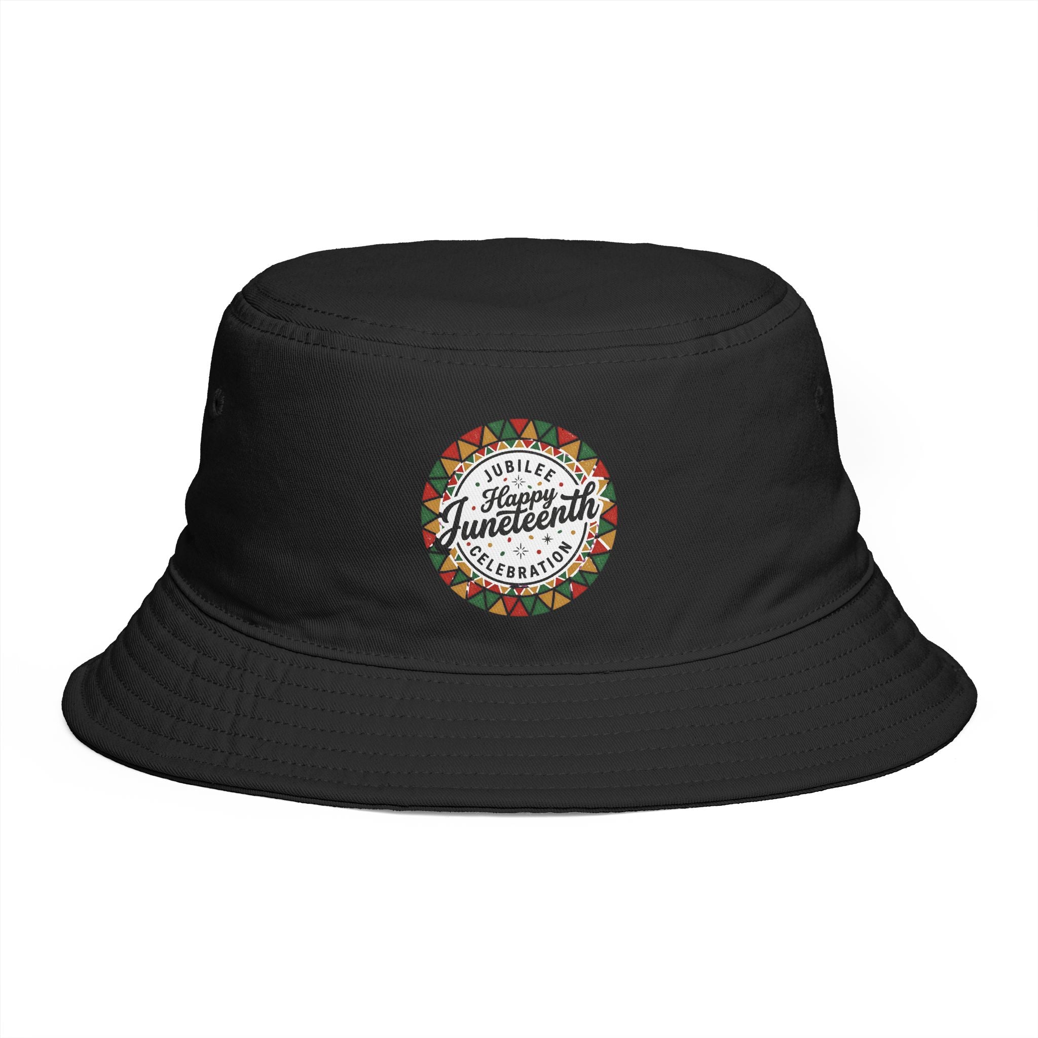 Juneteenth Celebration Bucket Hat — "Happy Juneteenth" Rust Sun Hat
