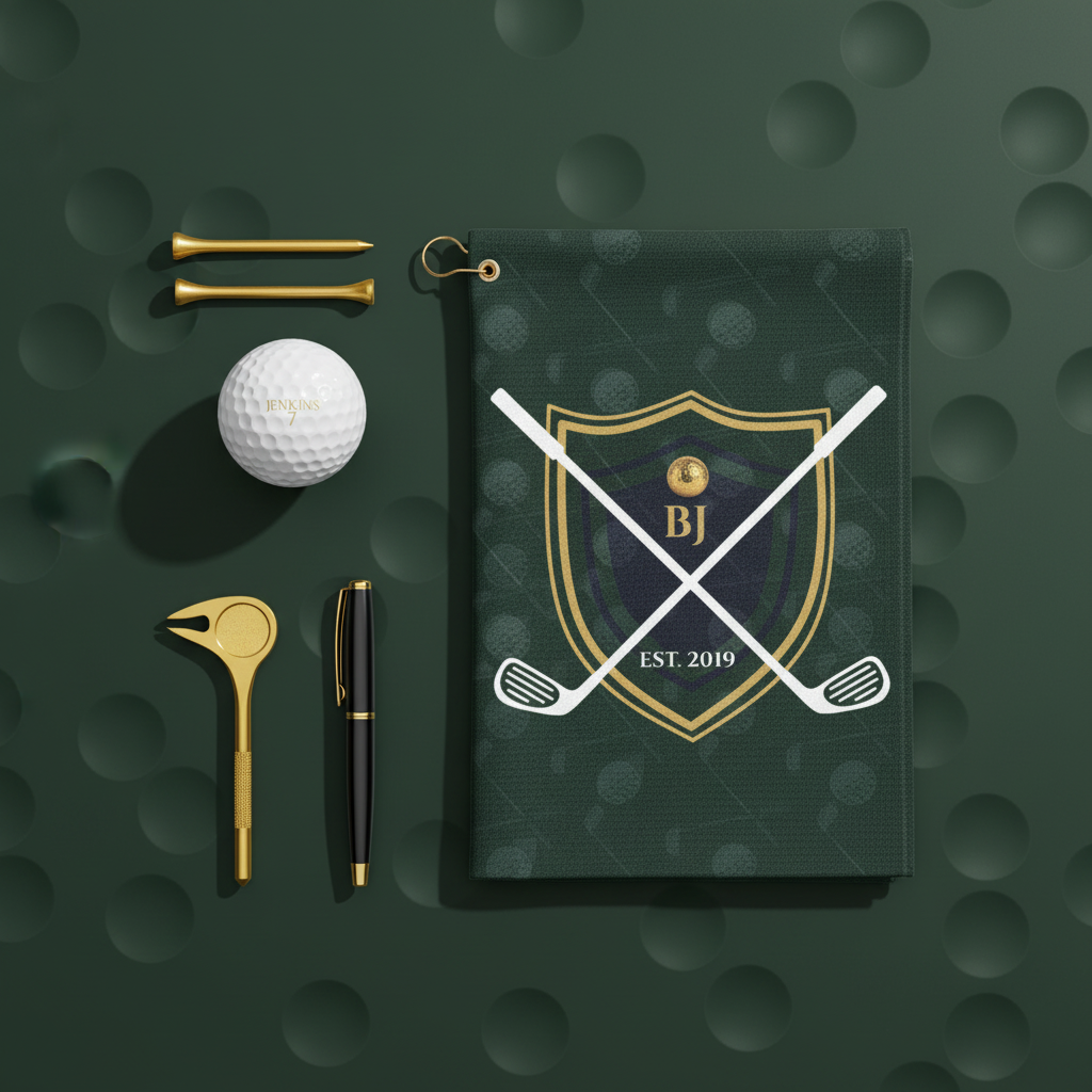 Father's Day Golf Gift Set — Personalized Towel & Balls